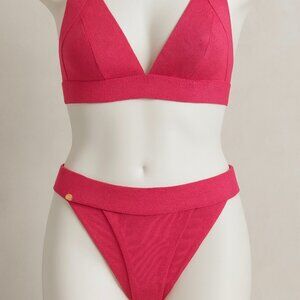 Herve Leger Hot Pink Luxury Bandage Bikini - Size XS